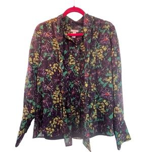 Jcrew Sheer Blouse with Silk Cami